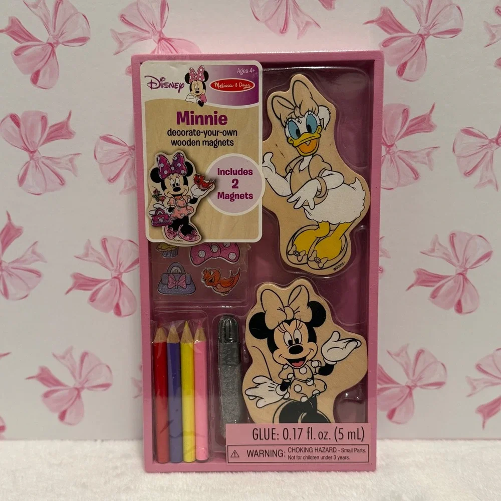 Disney‎ Minnie Mouse Daisy Duck Wooden Magnets Craft Kit Melissa Doug Ages 4+